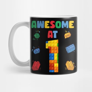 1 Year Old Building Blocks B-day Gift For Boys Kids Mug